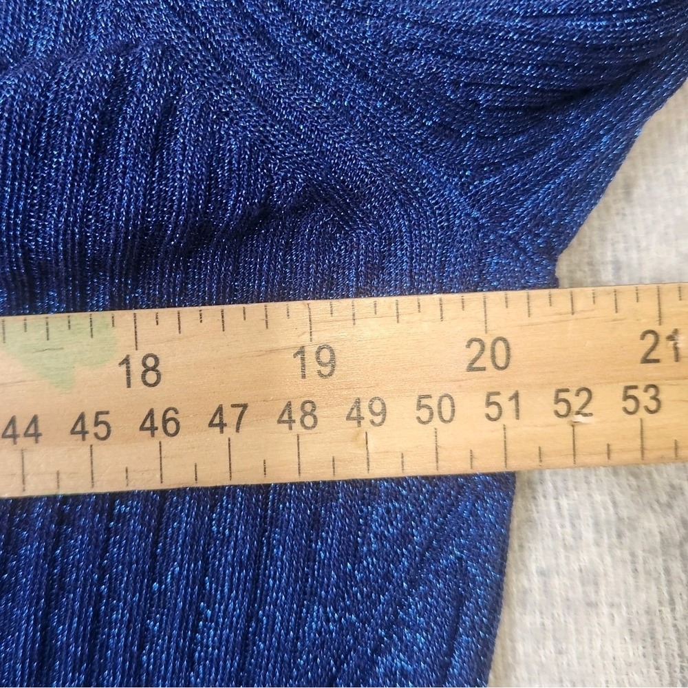 Rag & Bone Women's Blue Metallic‎ Cardigan Sweater Size L Lightweight Knit - Picture 6 of 7